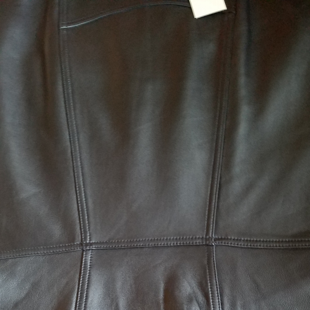 BCBGMAXAZRIA RUNWAY Fluted Leather Skirt - Picture 8 of 11